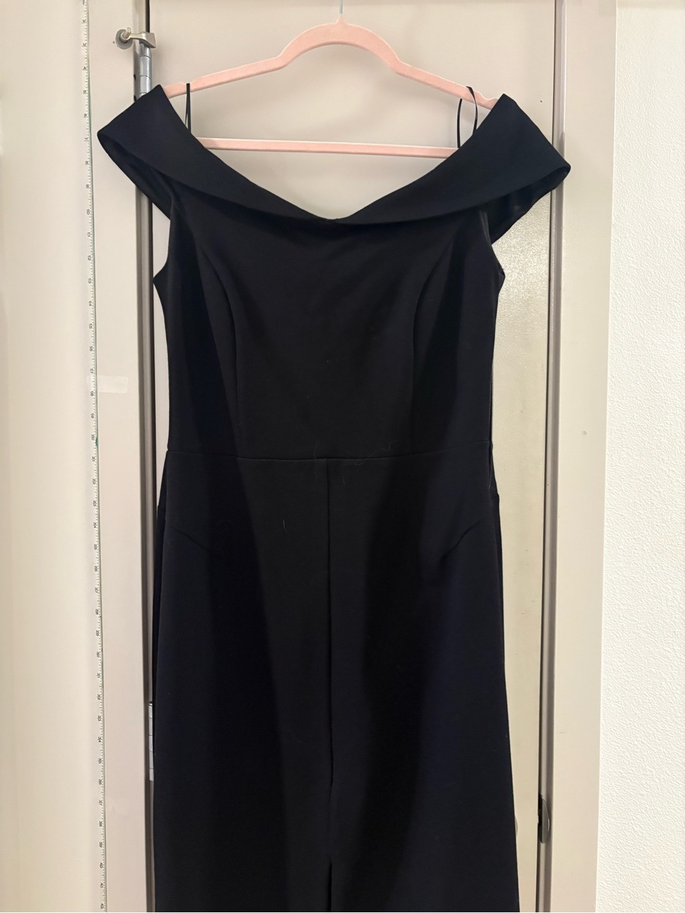 Adelyn Rae Off-Shoulder Black Evening Dress